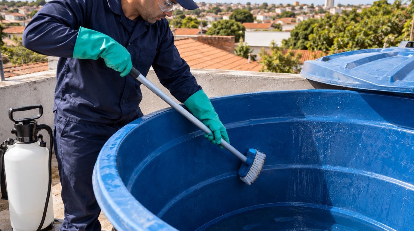 Higienização e Desinfecção da Caixa d'Água em Sorocaba‑SP
