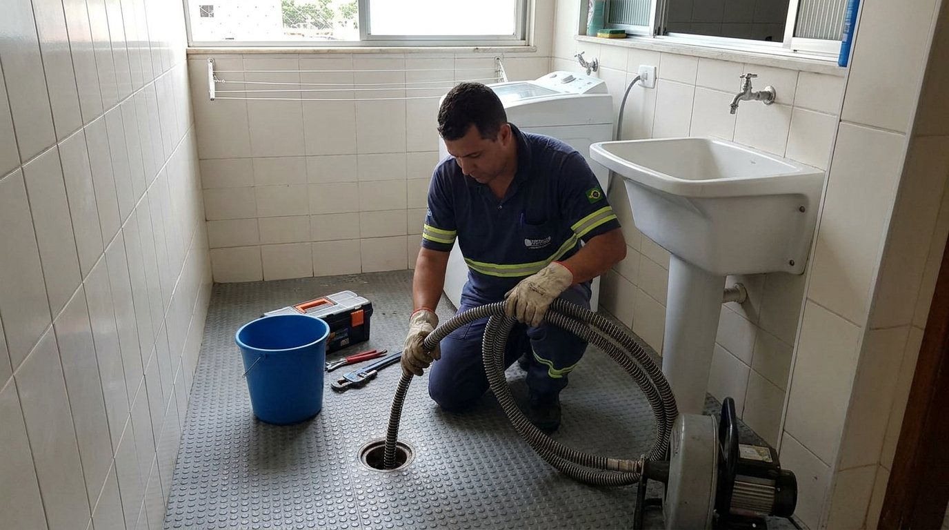Ponto de Esgoto na Lavanderia em Sorocaba‑SP